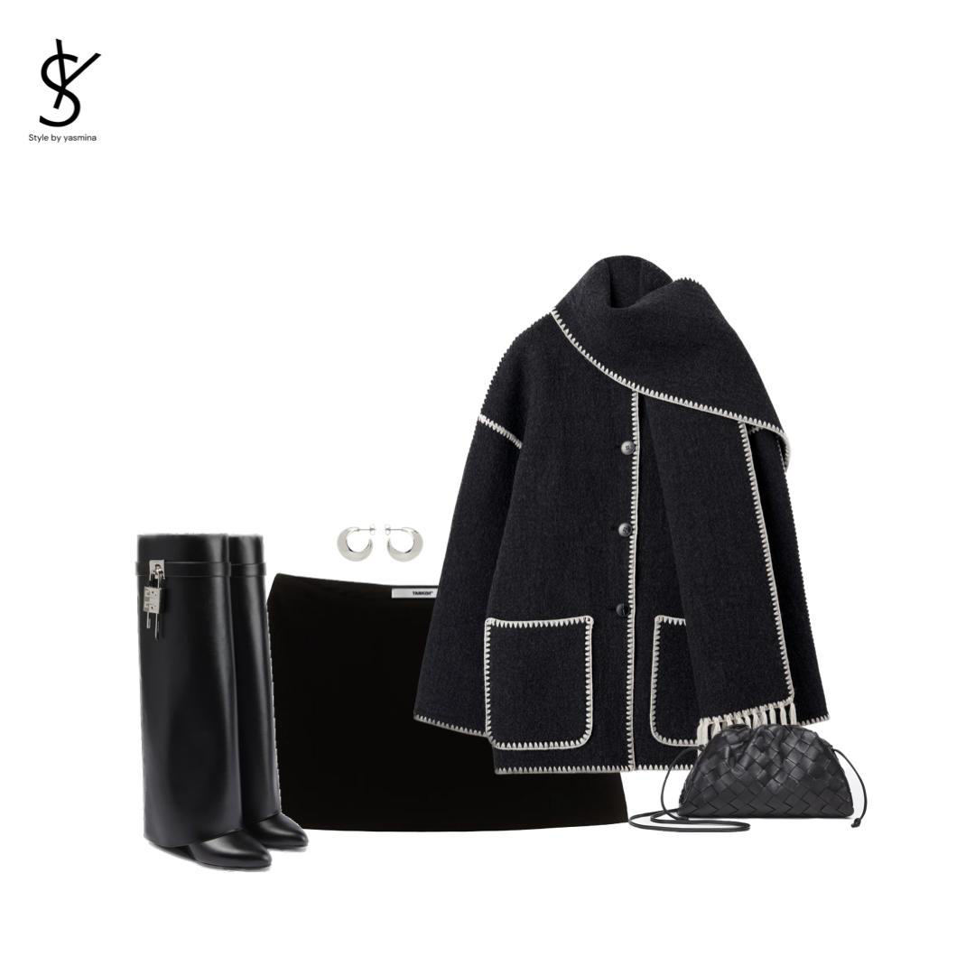 TOTÊME Fringe Embroidered Scarf Wool Jacket In Multi