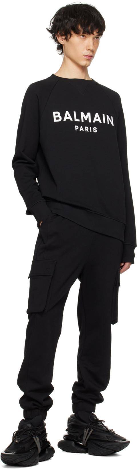 BALMAIN Round Neck Sweatshirt In Black