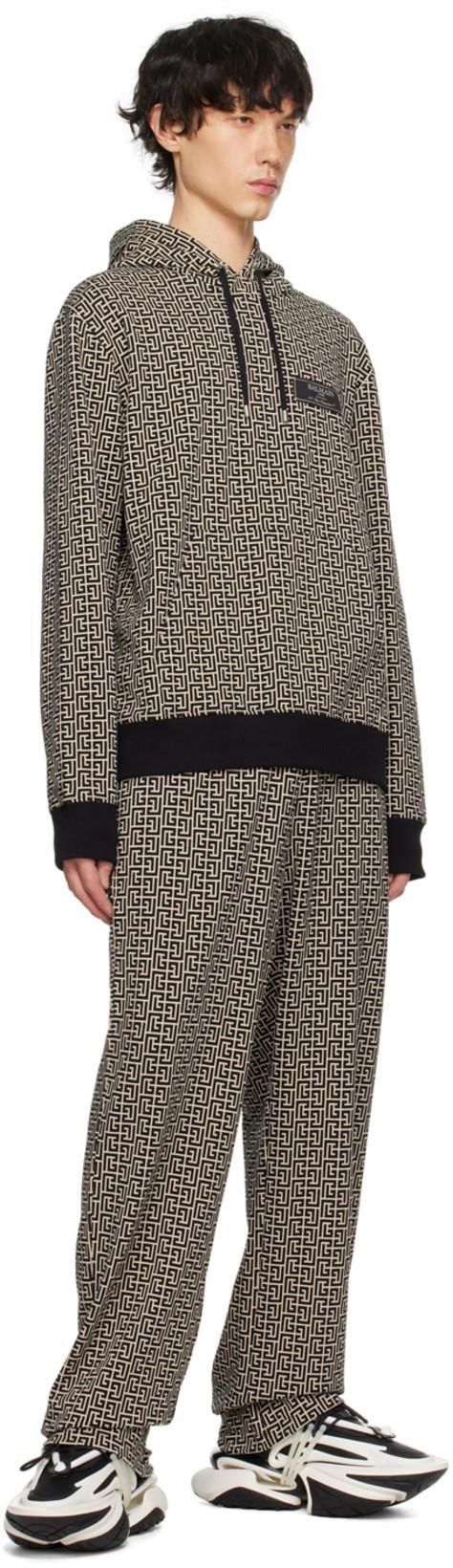 BALMAIN Unicorn Low-top Sneakers In Neoprene And Leather In Black