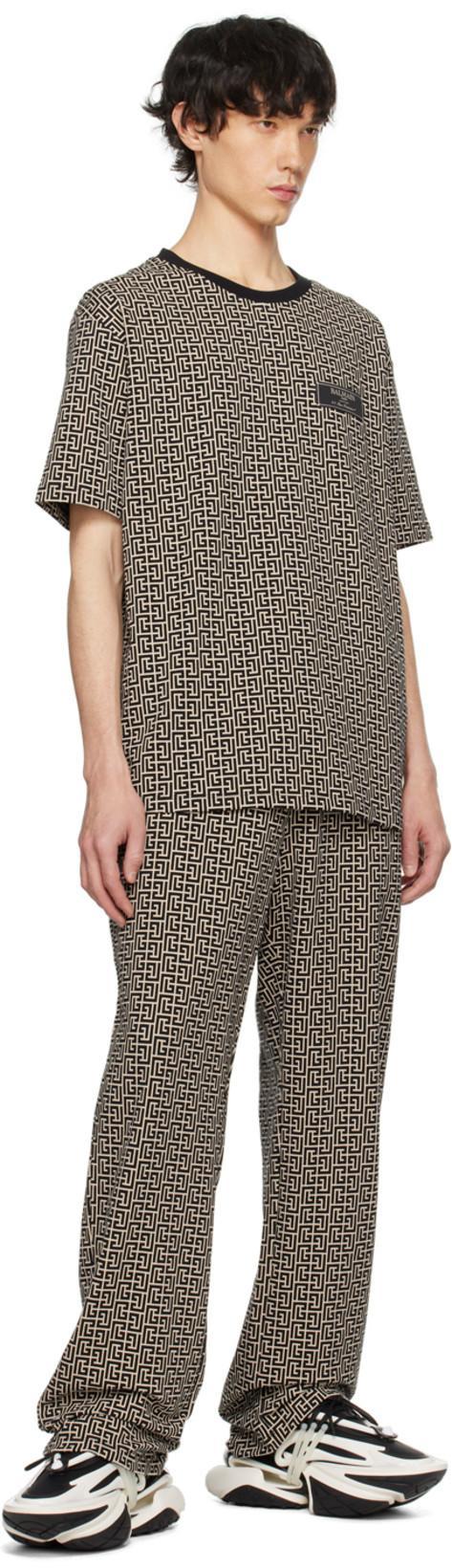 BALMAIN Unicorn Low-top Sneakers In Neoprene And Leather In Black