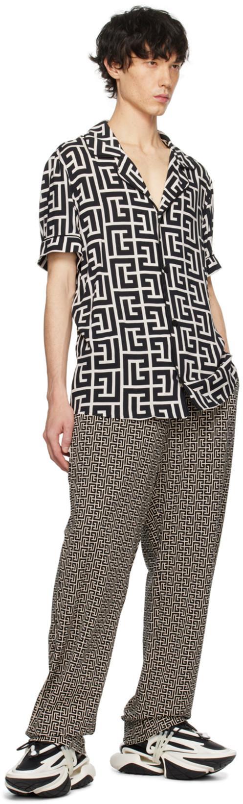 BALMAIN Unicorn Low-top Sneakers In Neoprene And Leather In Black