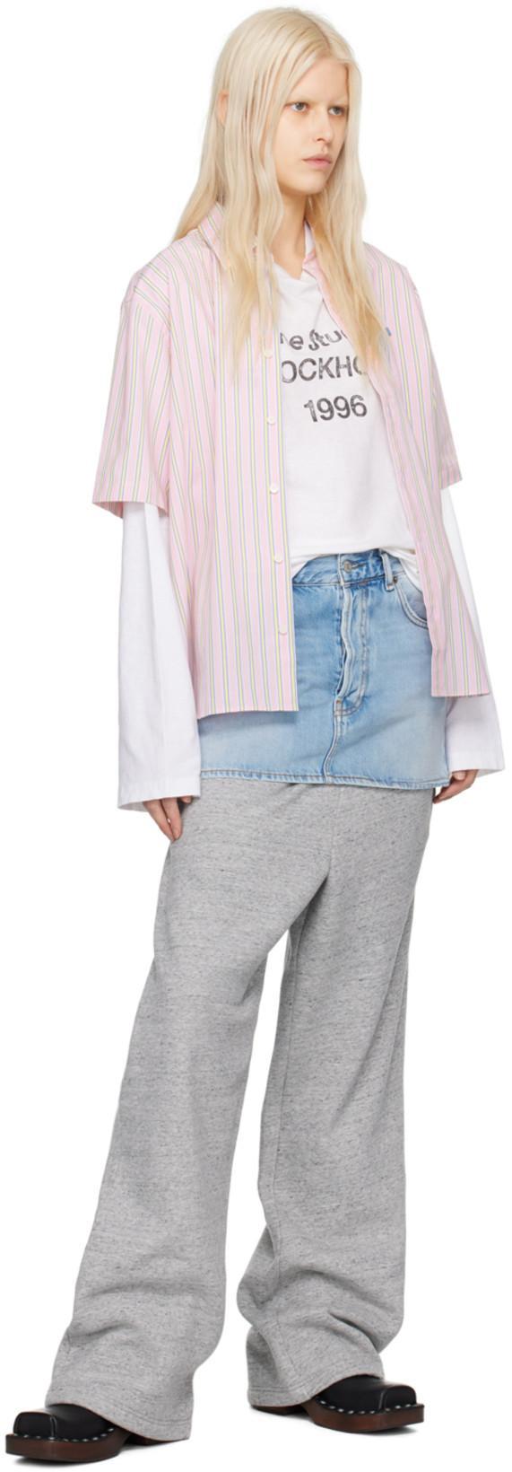 ACNE STUDIOS Denim Mini Skirt In 228 Light Blue