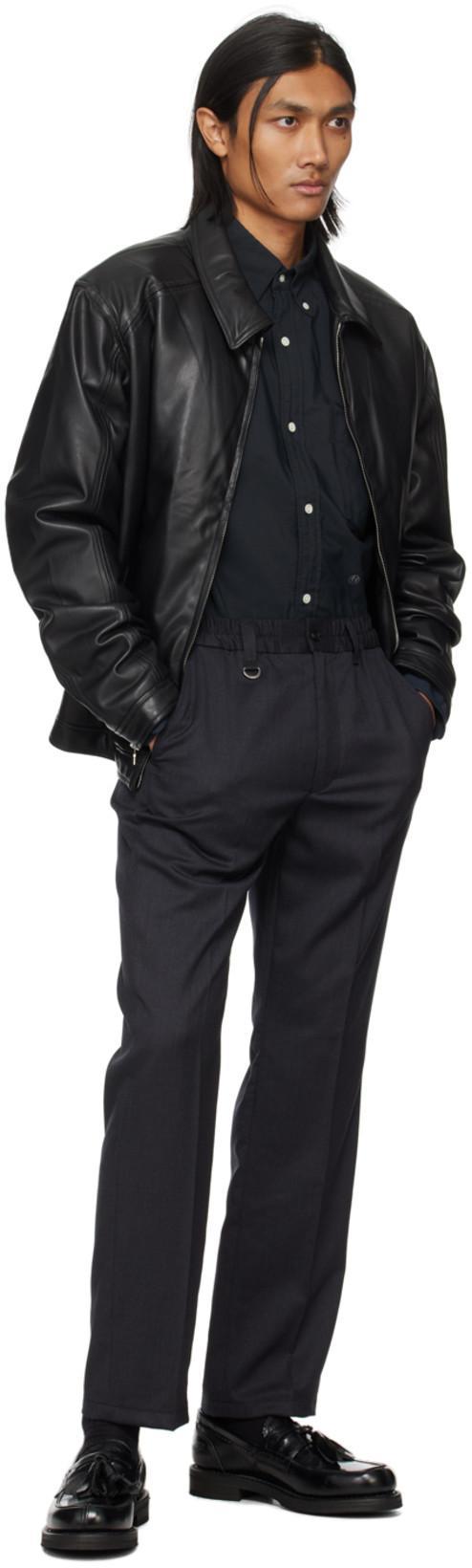 SOPHNET Grey Standard Easy Trousers In Charcoal Grey