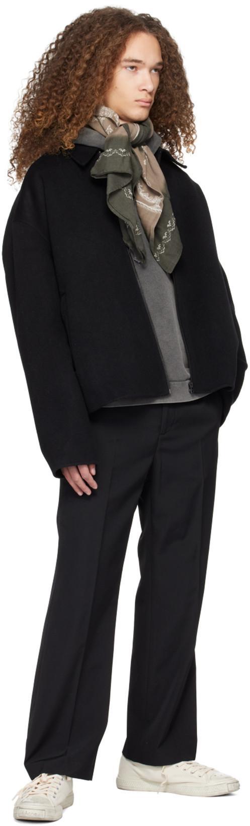 ACNE STUDIOS Men Logo Cotton Hoodie In Gray