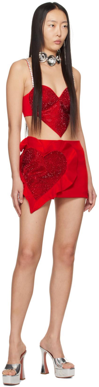 AMINA MUADDI Dalida Mirrored-leather Platform Sandals In Silver