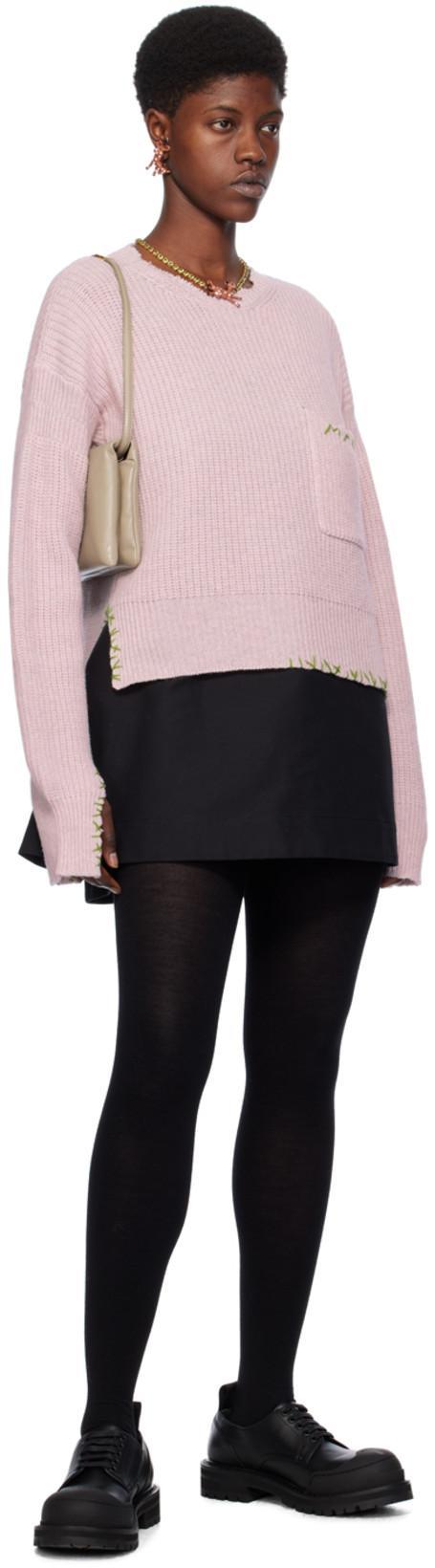 MARNI Dada Rubber-trimmed Leather Brogues In Black