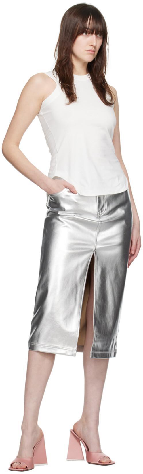 ATTICO Devon 110mm Satin Mules In Pink