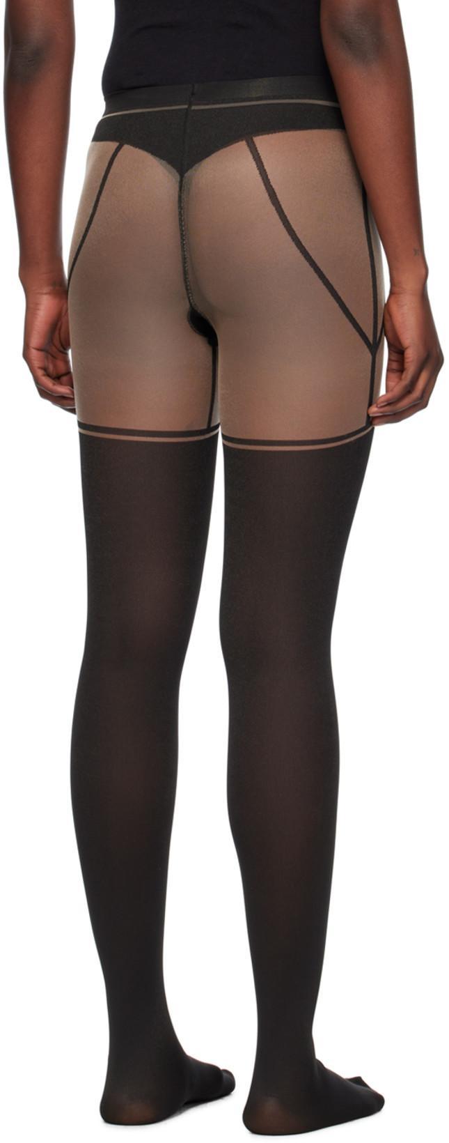 WOLFORD Cotton-blend Jamaika Bodysuit In Black