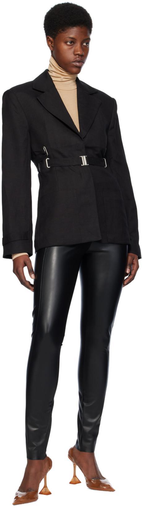 WOLFORD Shaping Leggings With High Waistband And Seam Detailing In Black