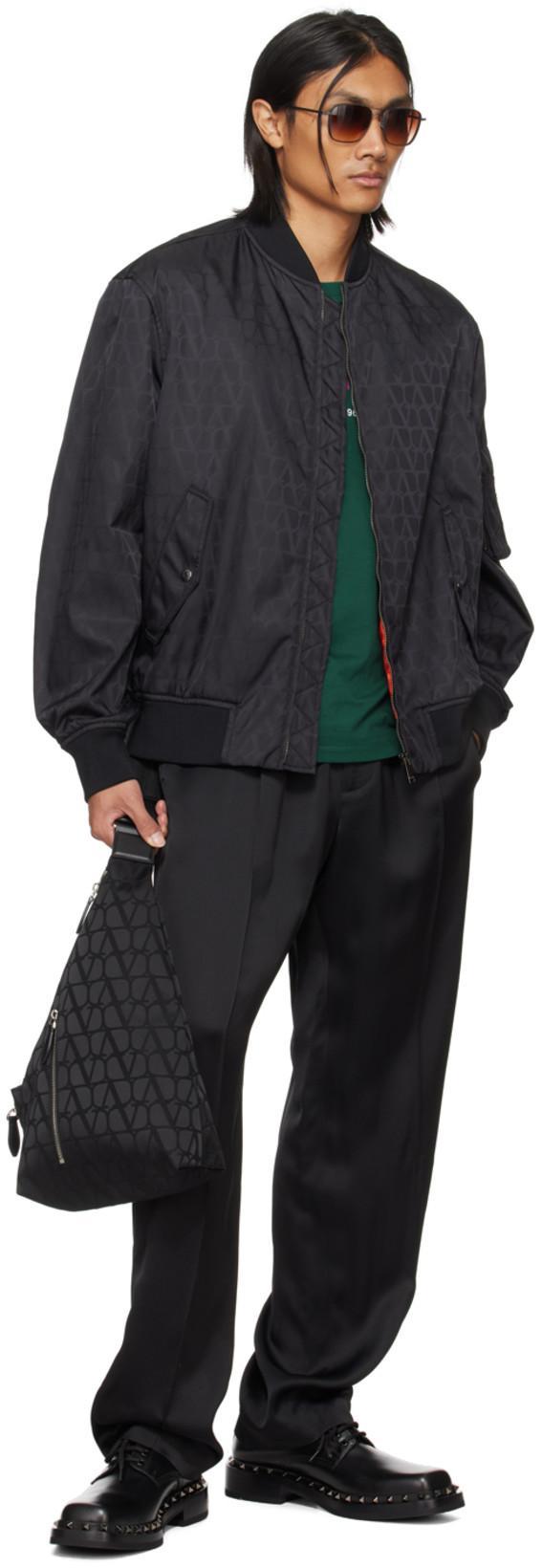 VALENTINO Logo-print Cotton T-shirt In Green