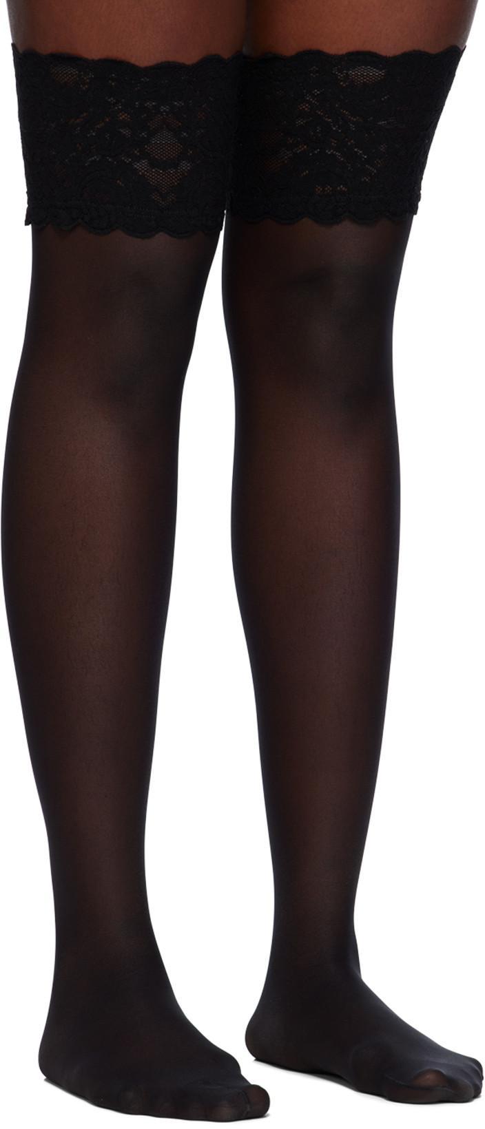 WOLFORD Cotton-blend Jamaika Bodysuit In Black