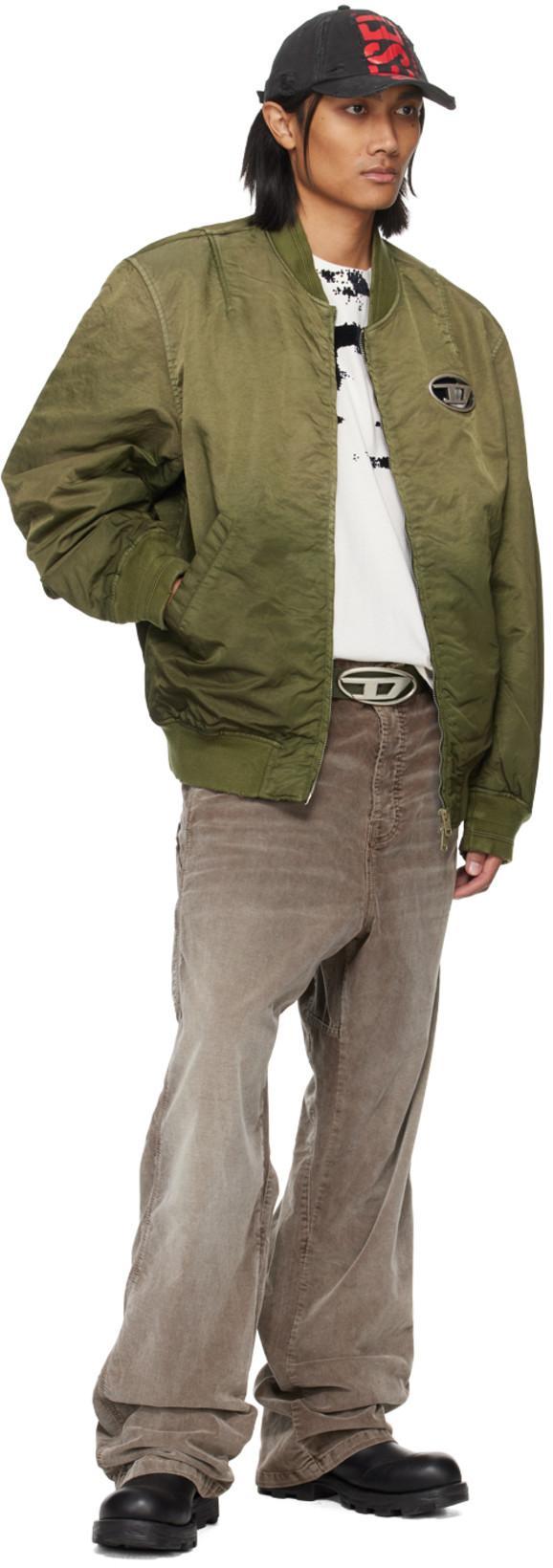 DIESEL T-shirt With Distressed Flocked Logo In White