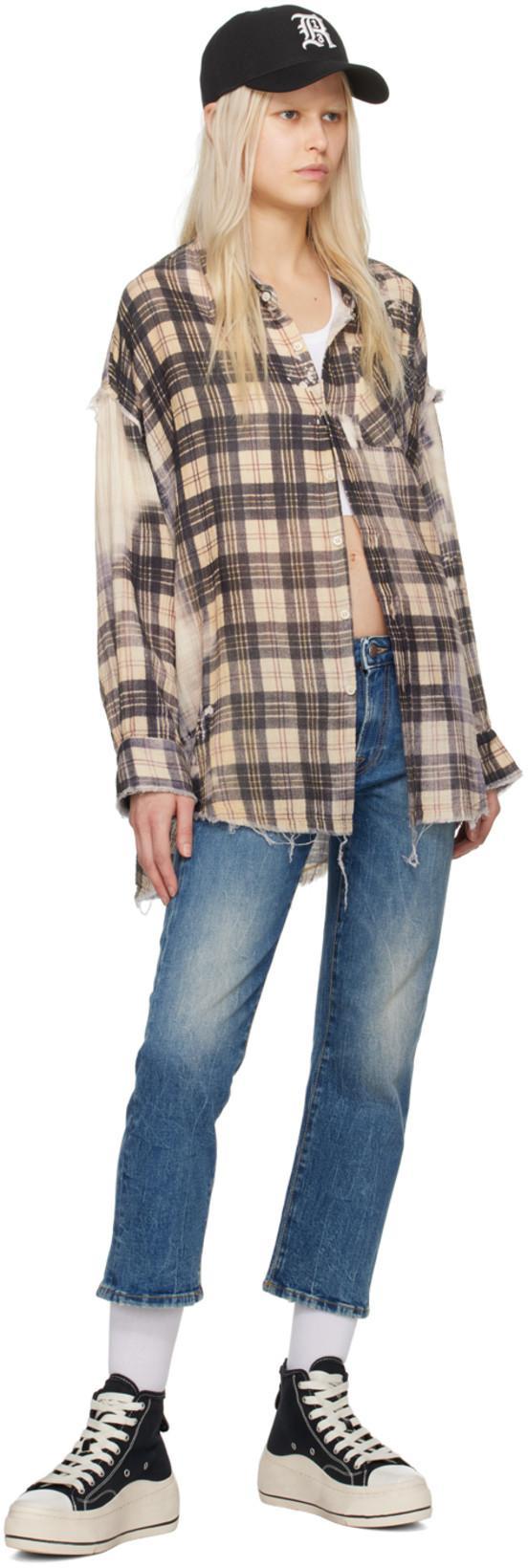 AGOLDE Poppy Cotton-blend Cropped Tank Top In White