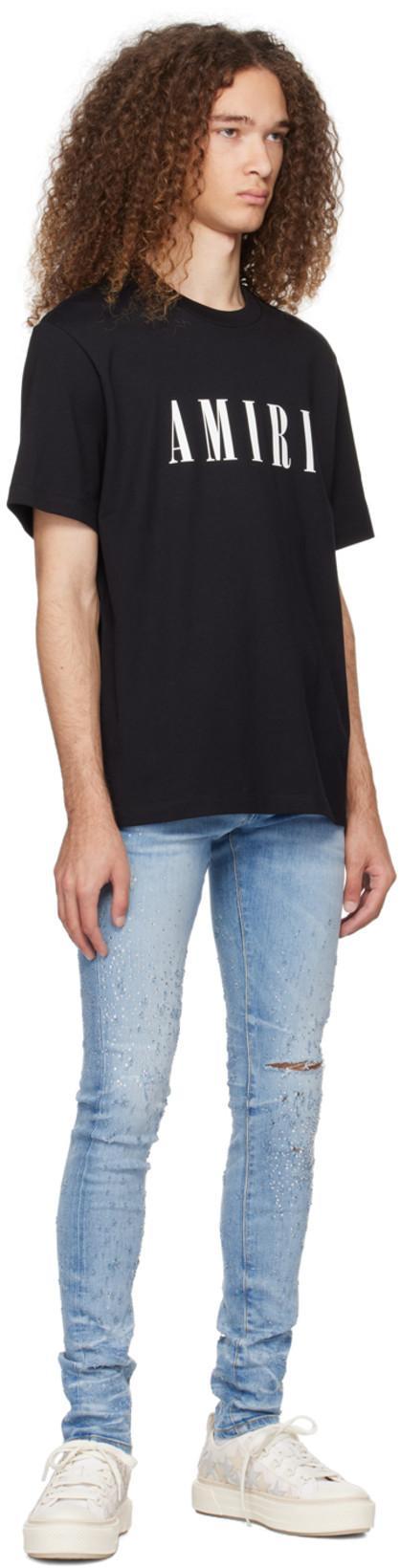 AMIRI Cotton T-shirt With Logo Print In Black
