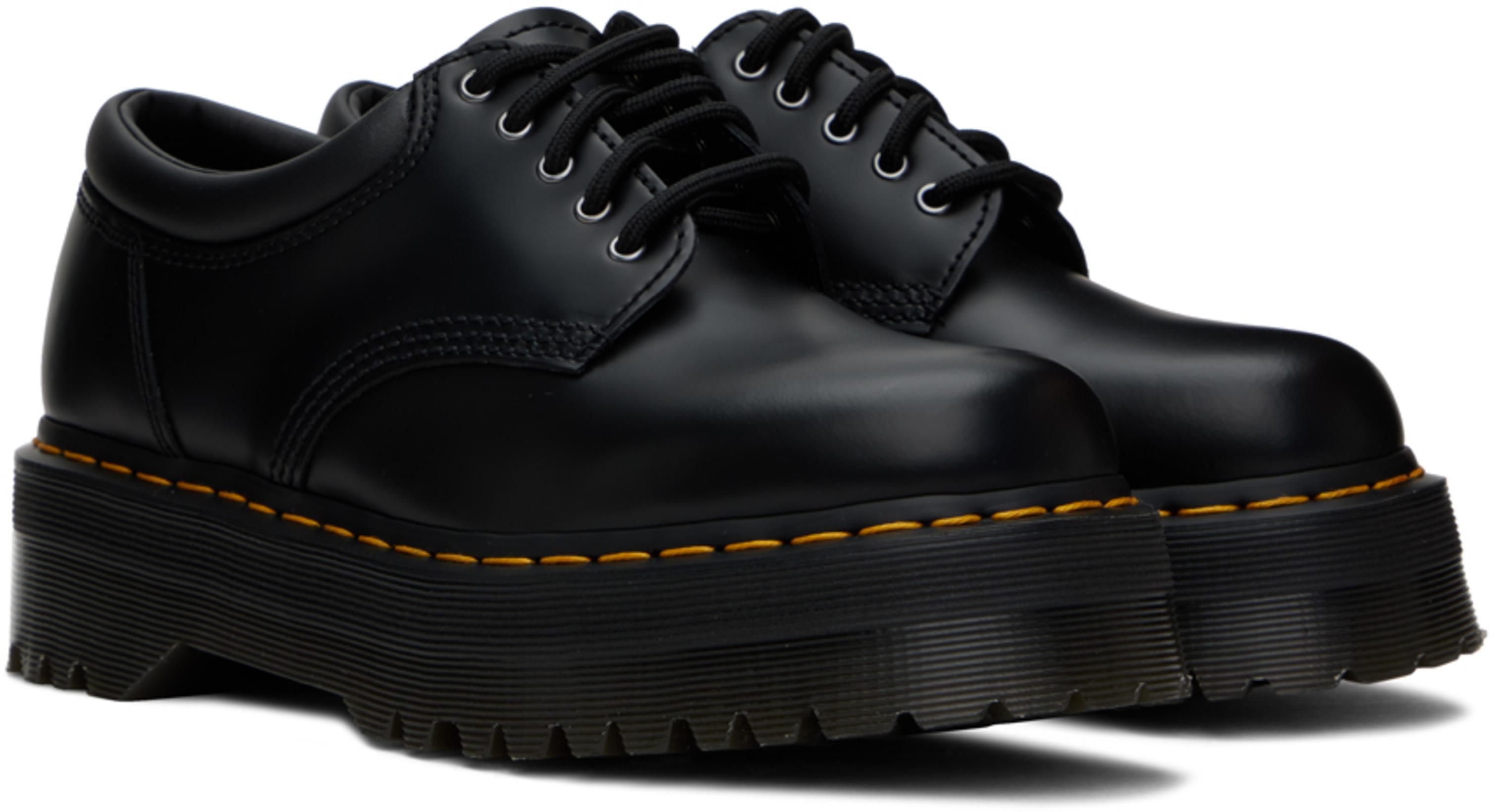 DR. MARTENS 8053 Quad Mono Leather Oxford Shoes In Black