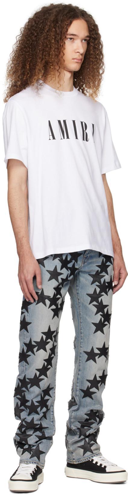 AMIRI White Logo Print T-shirt