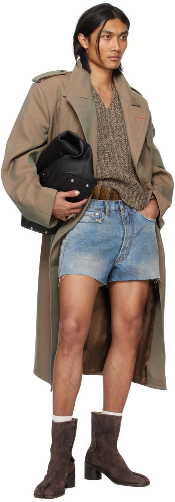 MAISON MARGIELA Man Ankle Boots Dark Brown Size 9 Leather