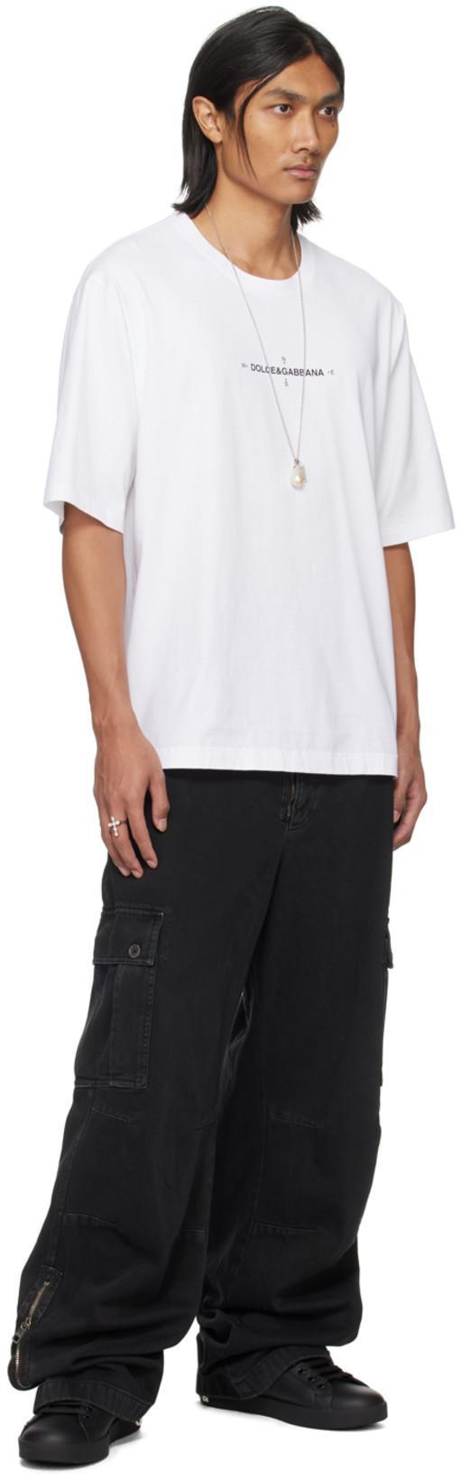 DOLCE & GABBANA Portofino White And Black Leather Sneakers