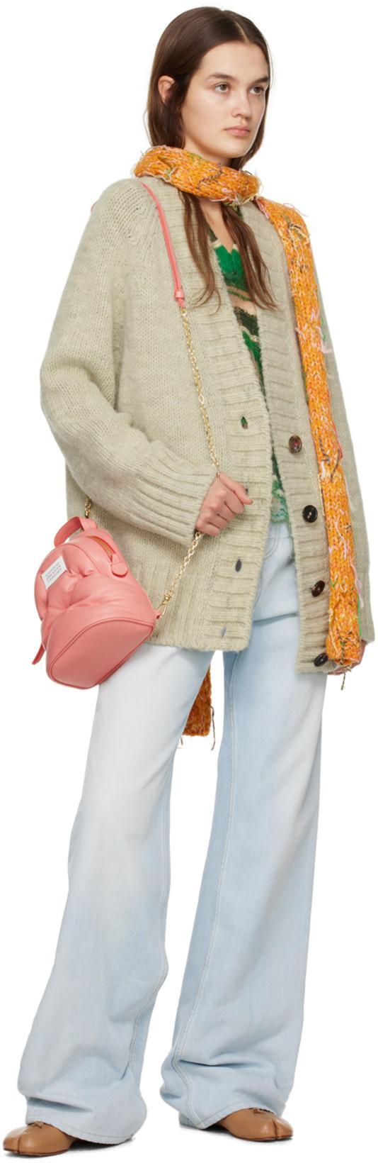 MAISON MARGIELA Cut-out Wide Leg Jeans In Blue