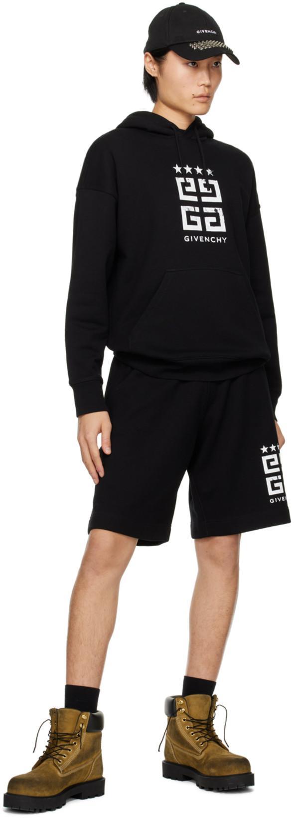 GIVENCHY Black Sweater With 4g Logo Jacquard With Used Effect In Cotton Man