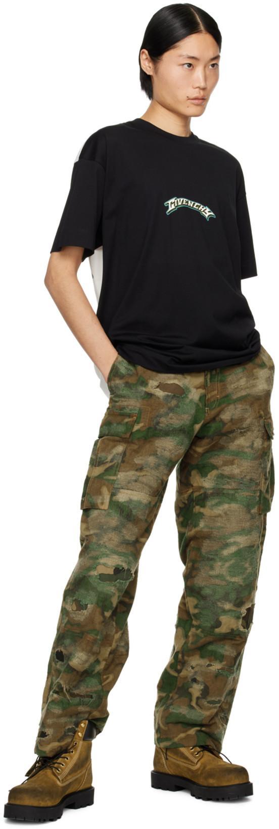 GIVENCHY Pantaloni Camouflage In Green