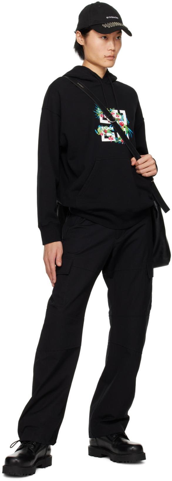 GIVENCHY Slim Fit Hoodie Dragon In Black