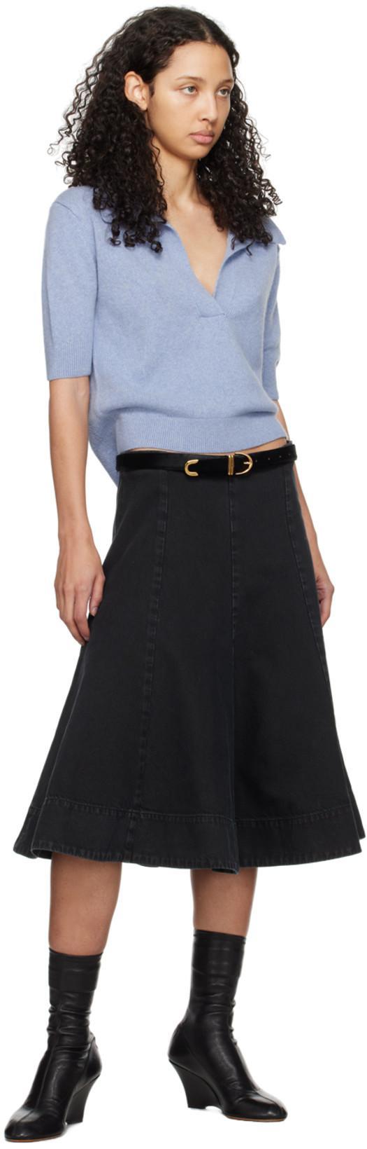 KHAITE The Bambi Leather Belt In 200 Black