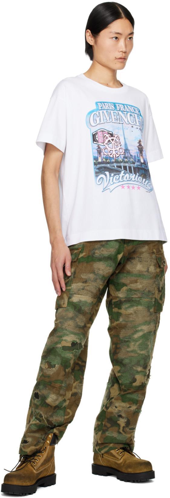 GIVENCHY Pantaloni Camouflage In Green