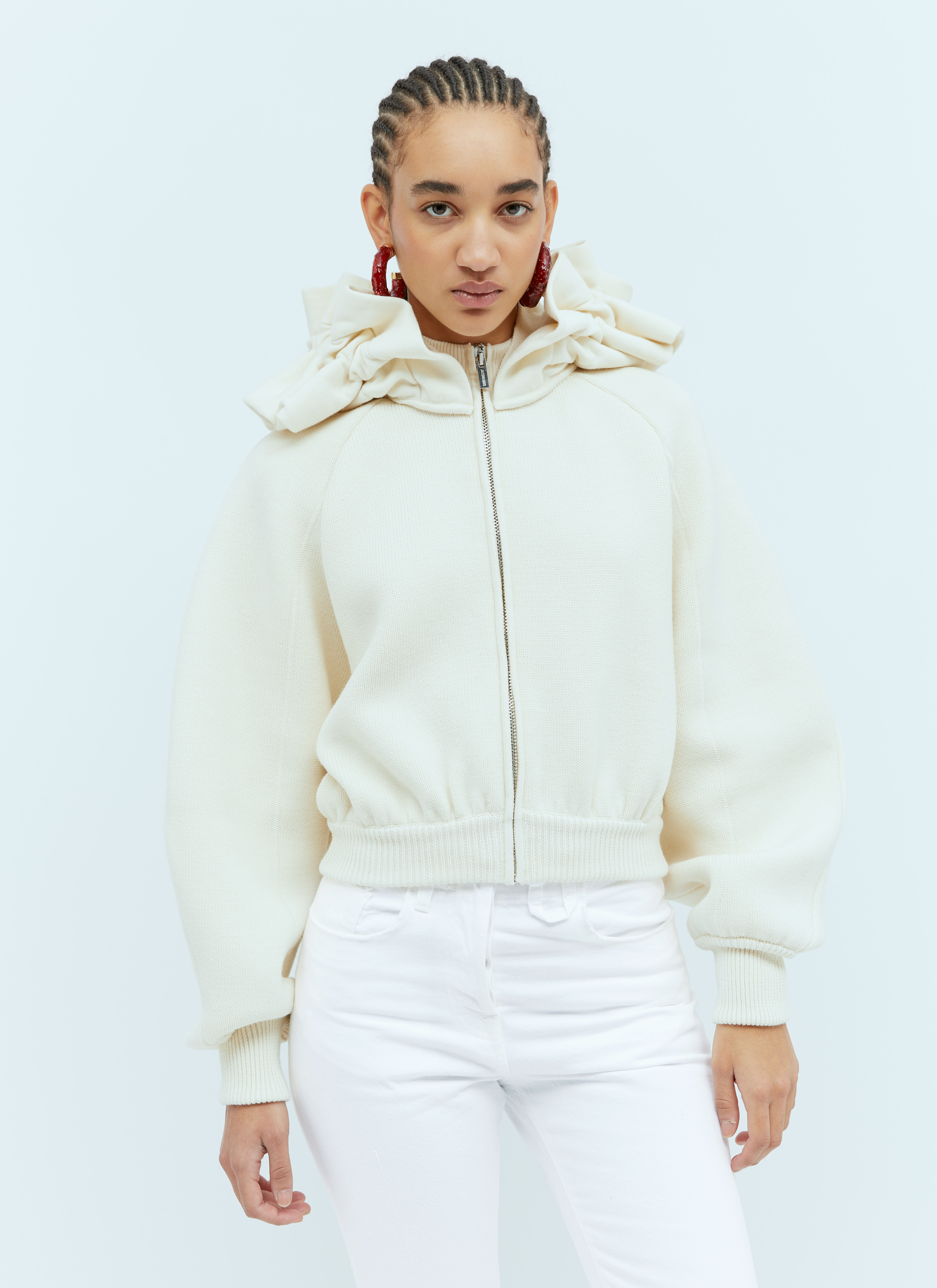 JACQUEMUS White Le Chouchou 'la Chemise De Nîmes Linon' Jeans