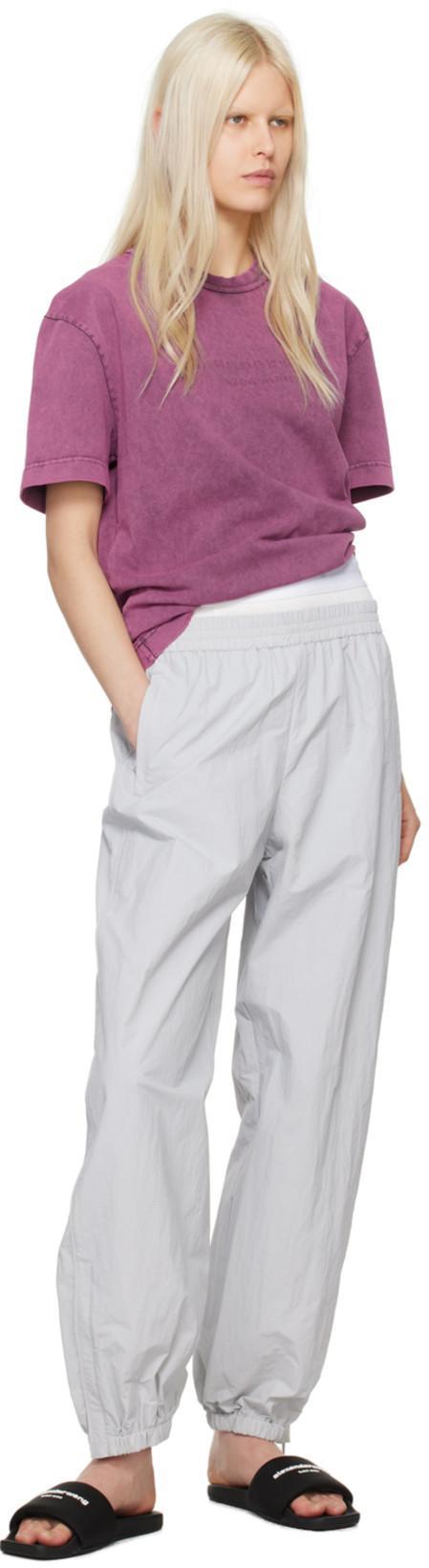 ALEXANDER WANG Padded Logo Pool Slide Sandals Shoes In Black