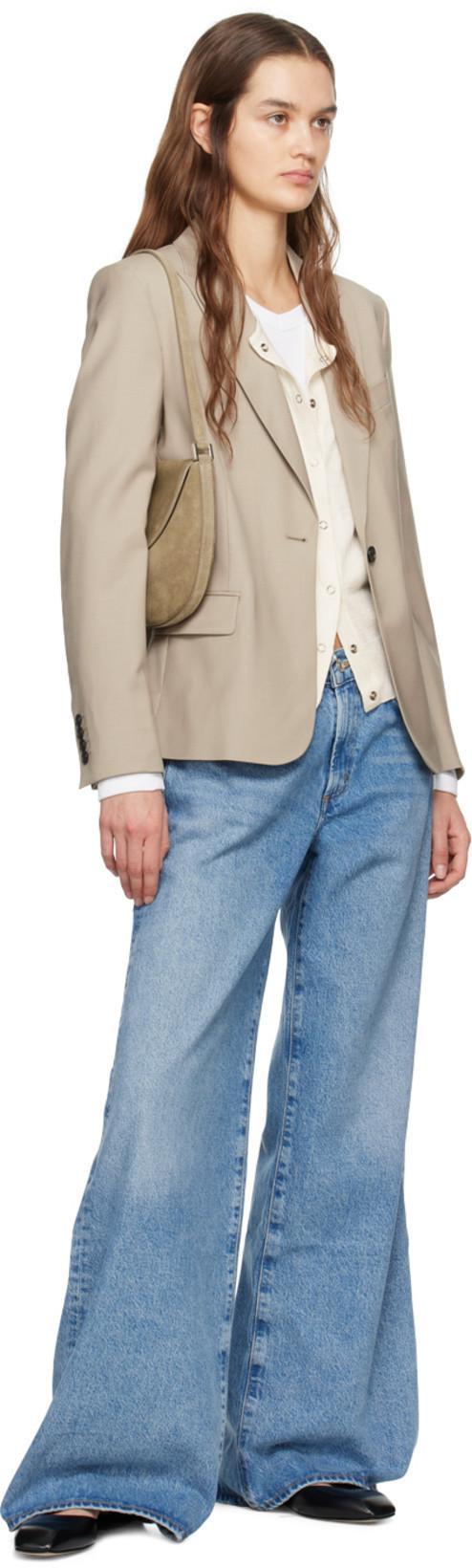 AGOLDE Light Blue Straight Boyfriend Jeans In Denim