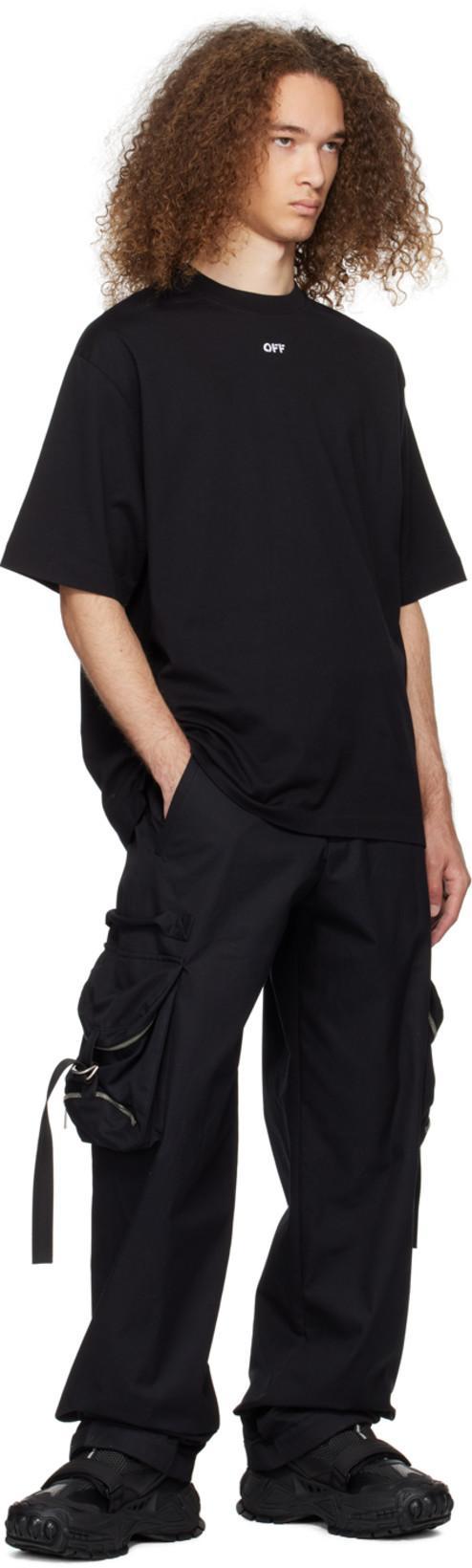 OFF-WHITE Graphic Brush Arrow Print T-shirt And Vest In Black