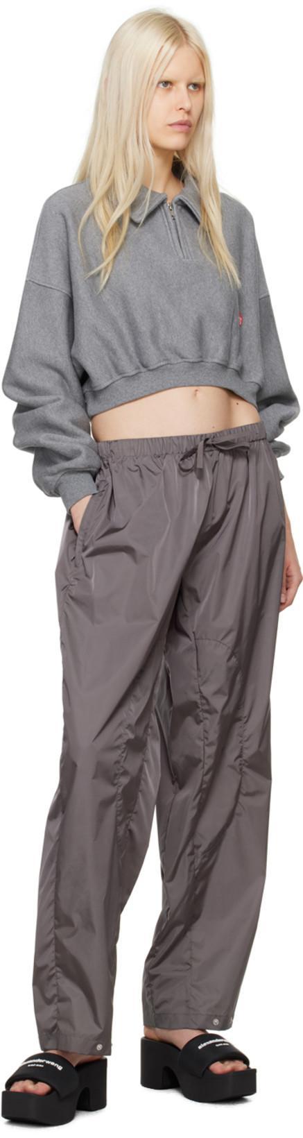 ALEXANDER WANG 85mm Aw Padded Nylon Platform Slides In Black