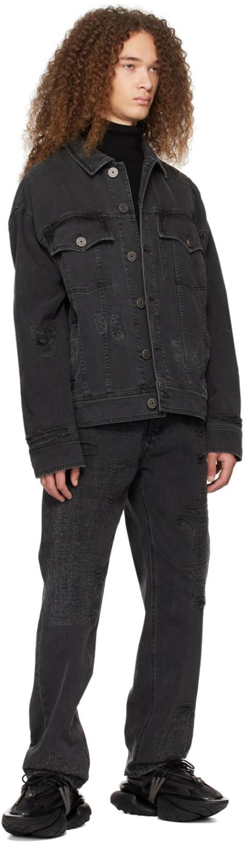 BALMAIN Pb Wool Turtleneck Sweater In Black