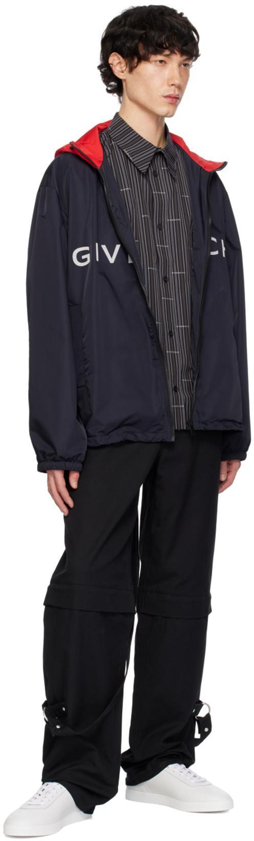 GIVENCHY Logo-print Hooded Jacket In Black