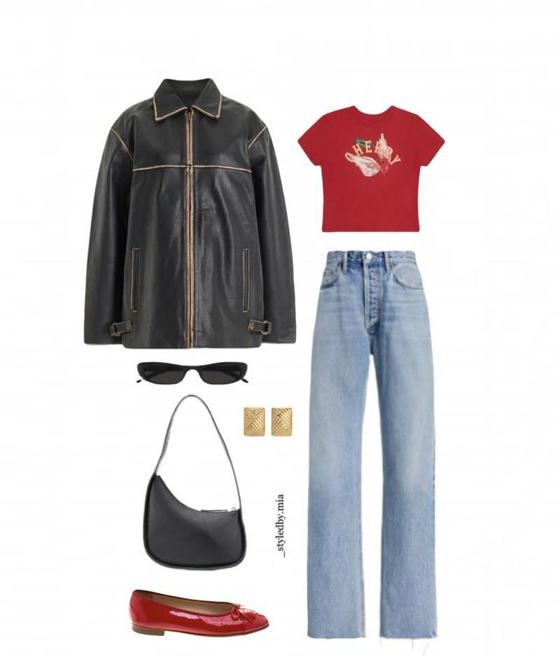 THE ROW Half Moon Black Leather Bag In Black Pld