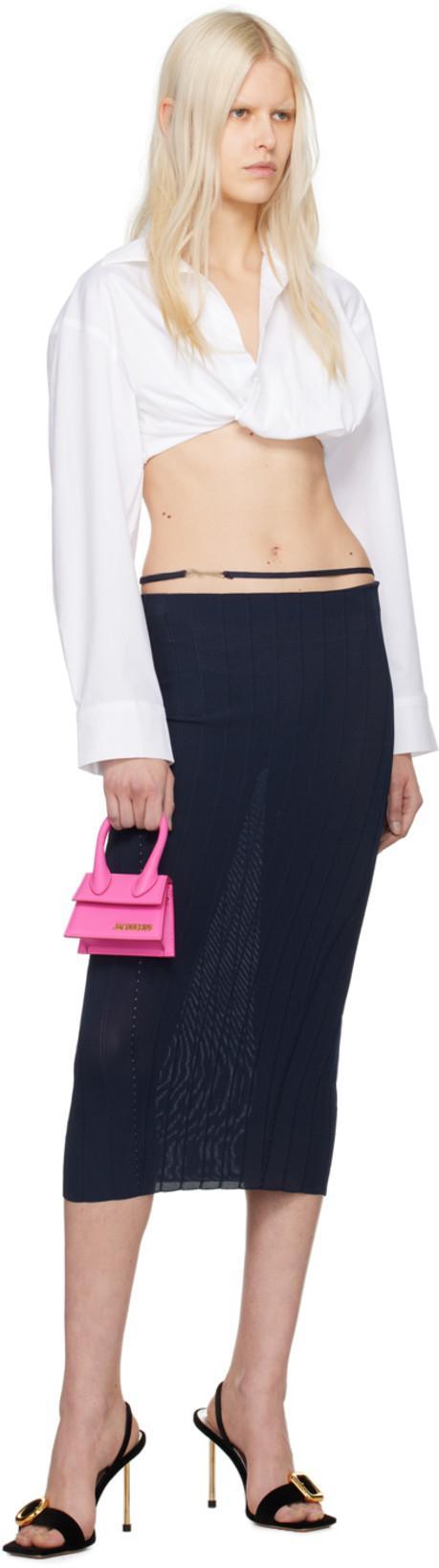 JACQUEMUS Bahia Courte Cropped Shirt In White