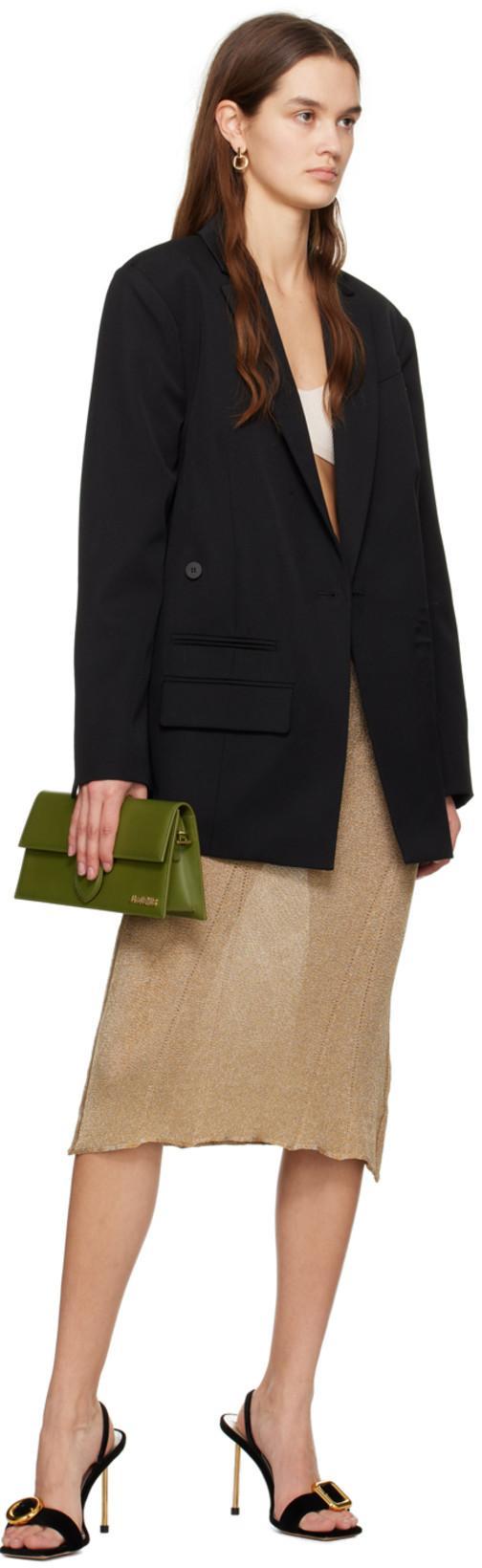 JACQUEMUS Gold Le Chouchou 'les Boucles Rond Carré' Earrings In 270 Light Gold