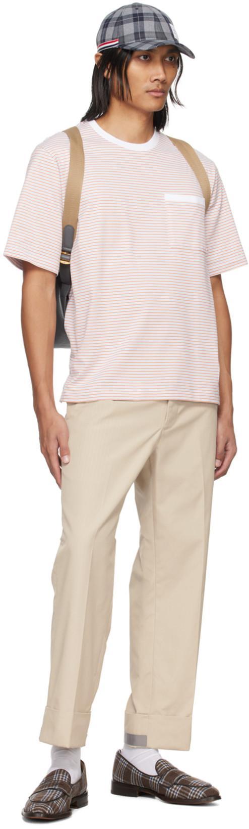 THOM BROWNE School Twill Backpack In Grey