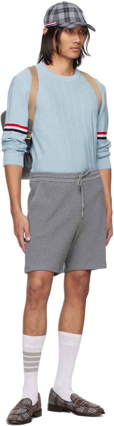 THOM BROWNE School Twill Backpack In Grey