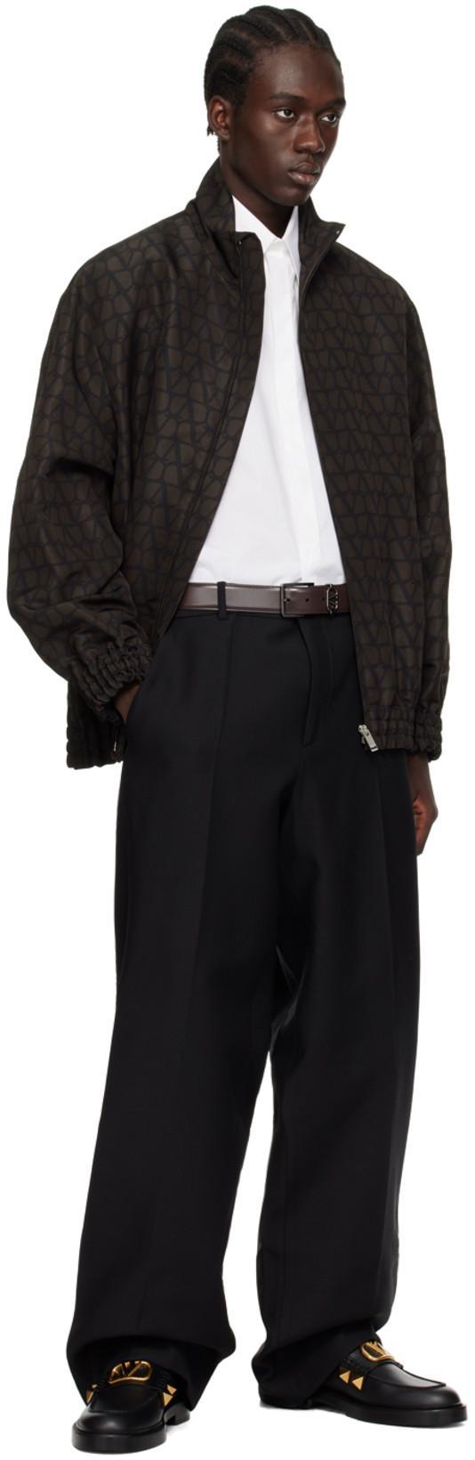 VALENTINO White Spread-collar Cotton-poplin Shirt