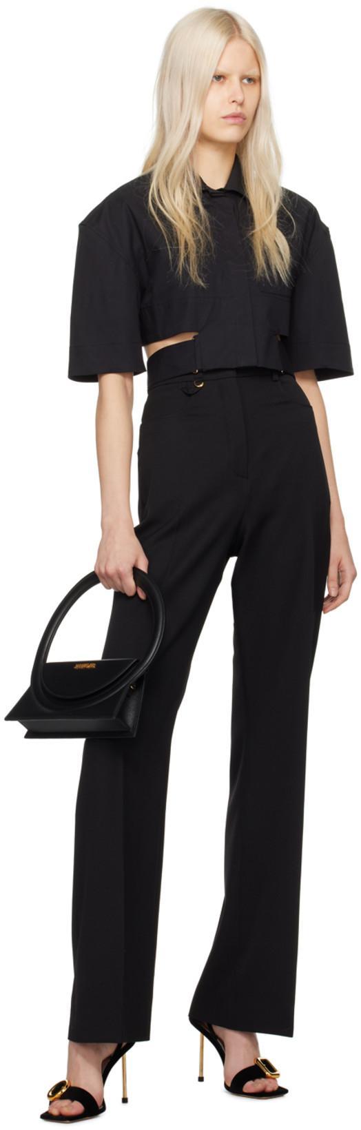 JACQUEMUS Le Pantalon Sauge Trosers In Black
