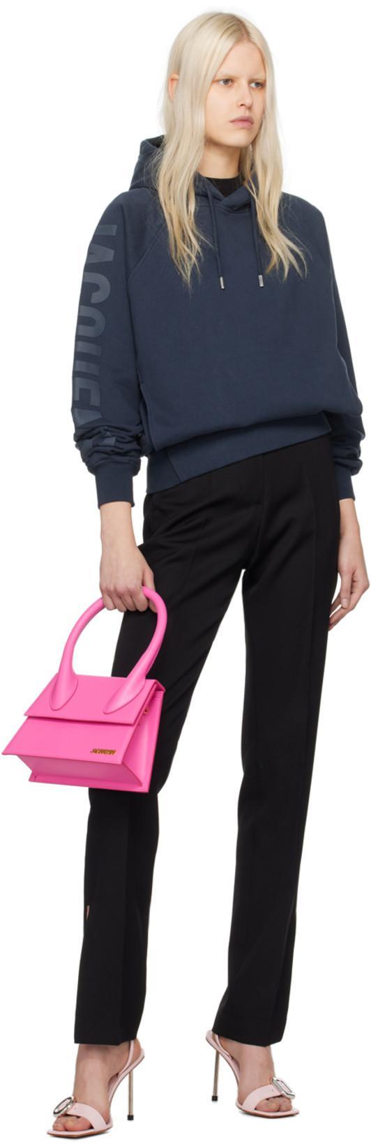 JACQUEMUS The Gros Grain Logo-detail Long-sleeve Top In Black