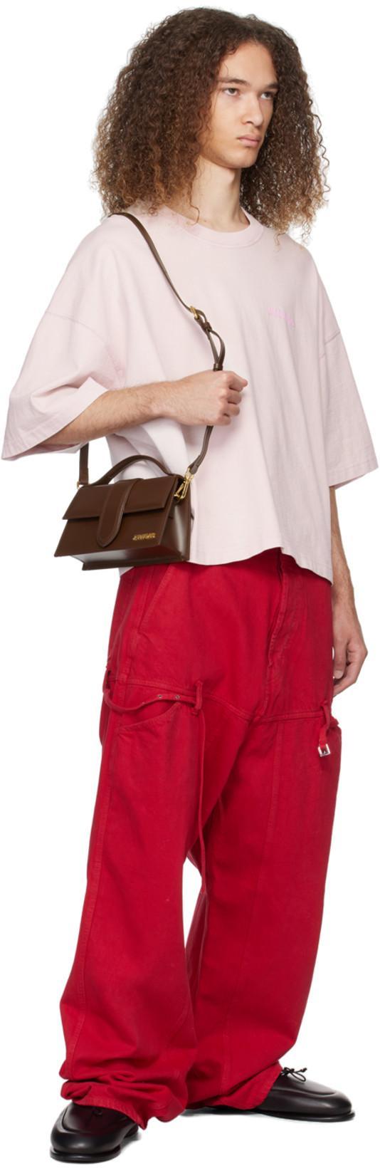 JACQUEMUS Le De Nîmes Criollo Mid-rise Wide-leg Jeans In Red