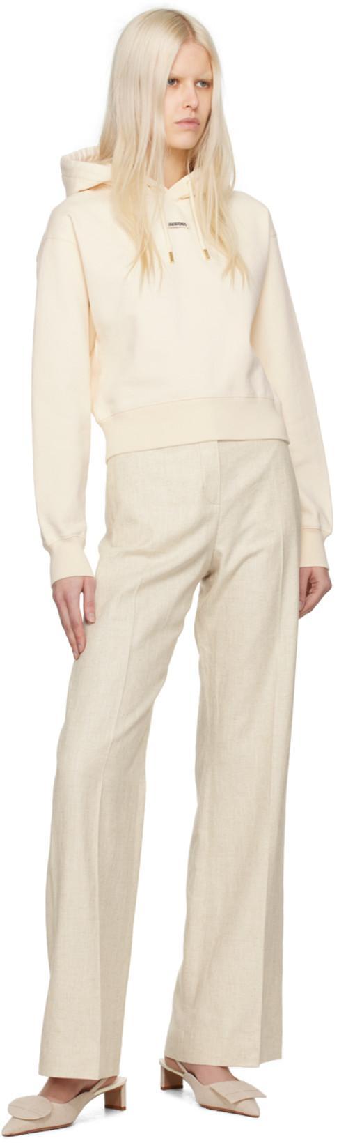 JACQUEMUS Beige Les Classiques 'le Pantalon Sauge' Trousers In 130 Light Beige