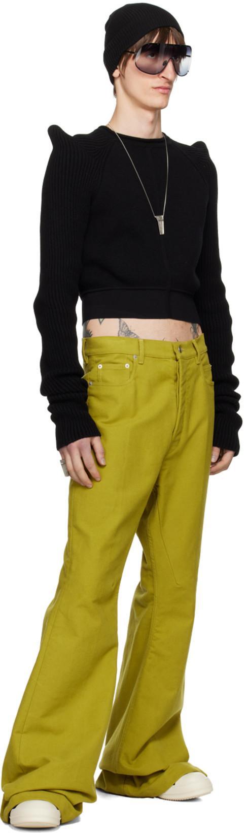 RICK OWENS Yellow Bolan Jeans In 32 Acid
