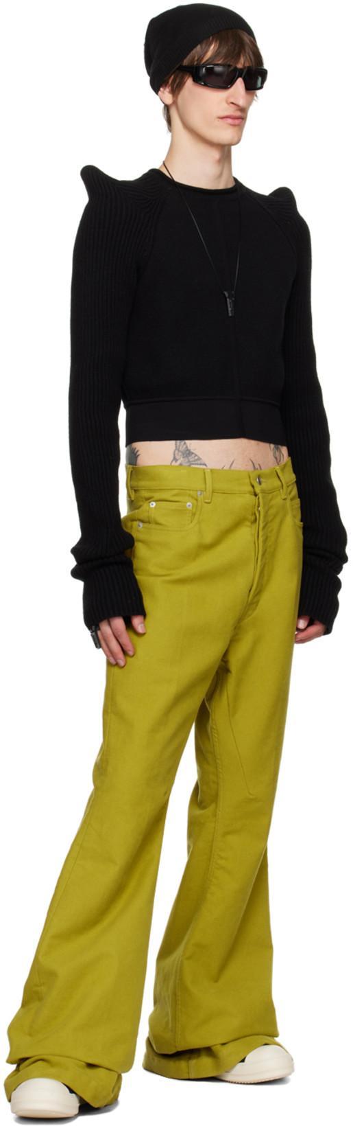 RICK OWENS Yellow Bolan Jeans In 32 Acid