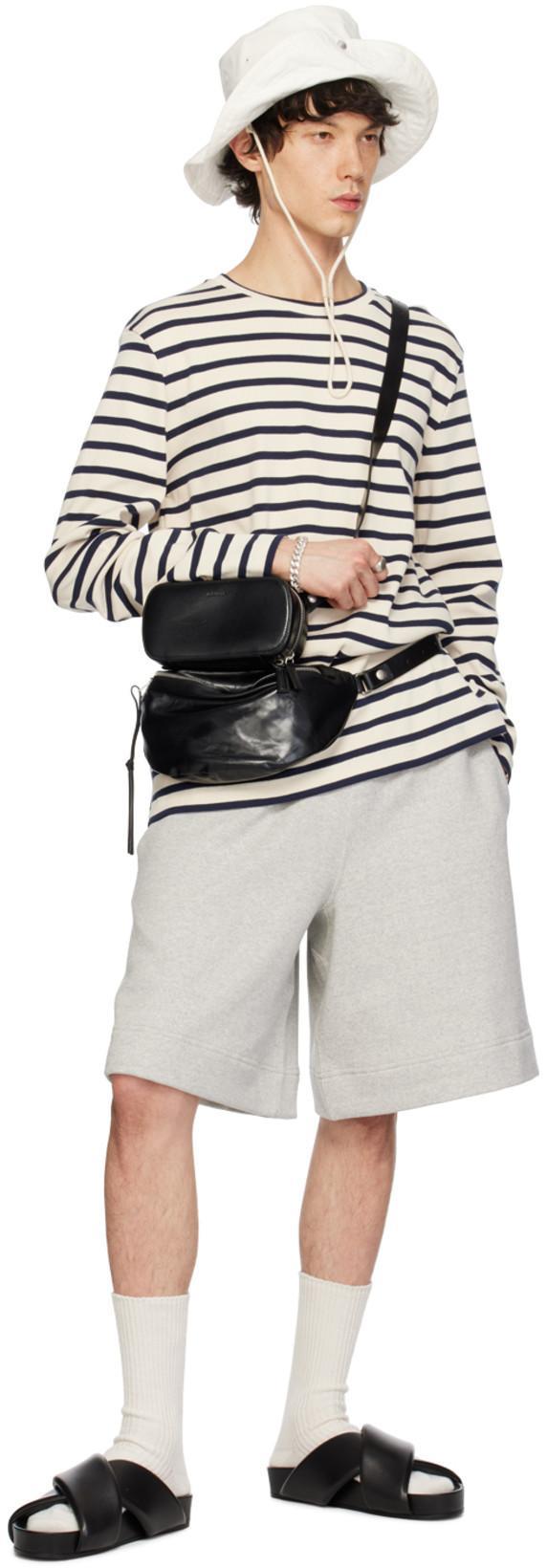 JIL SANDER Gray Drawstring Shorts In 052 Powder Green