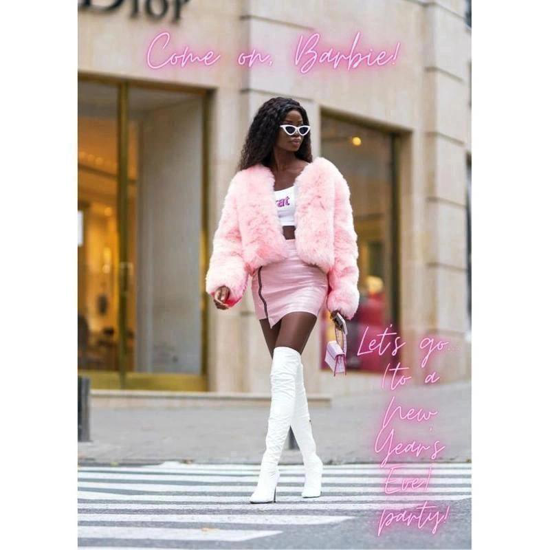 JACQUEMUS Gold Toned Logo Charm Cropped Cardigan In Pink