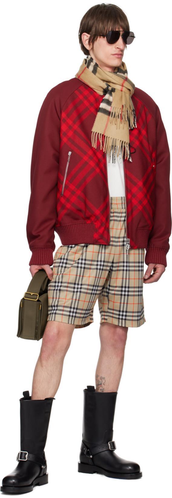 BURBERRY Reversible Bomber Jacket In Ripple Check